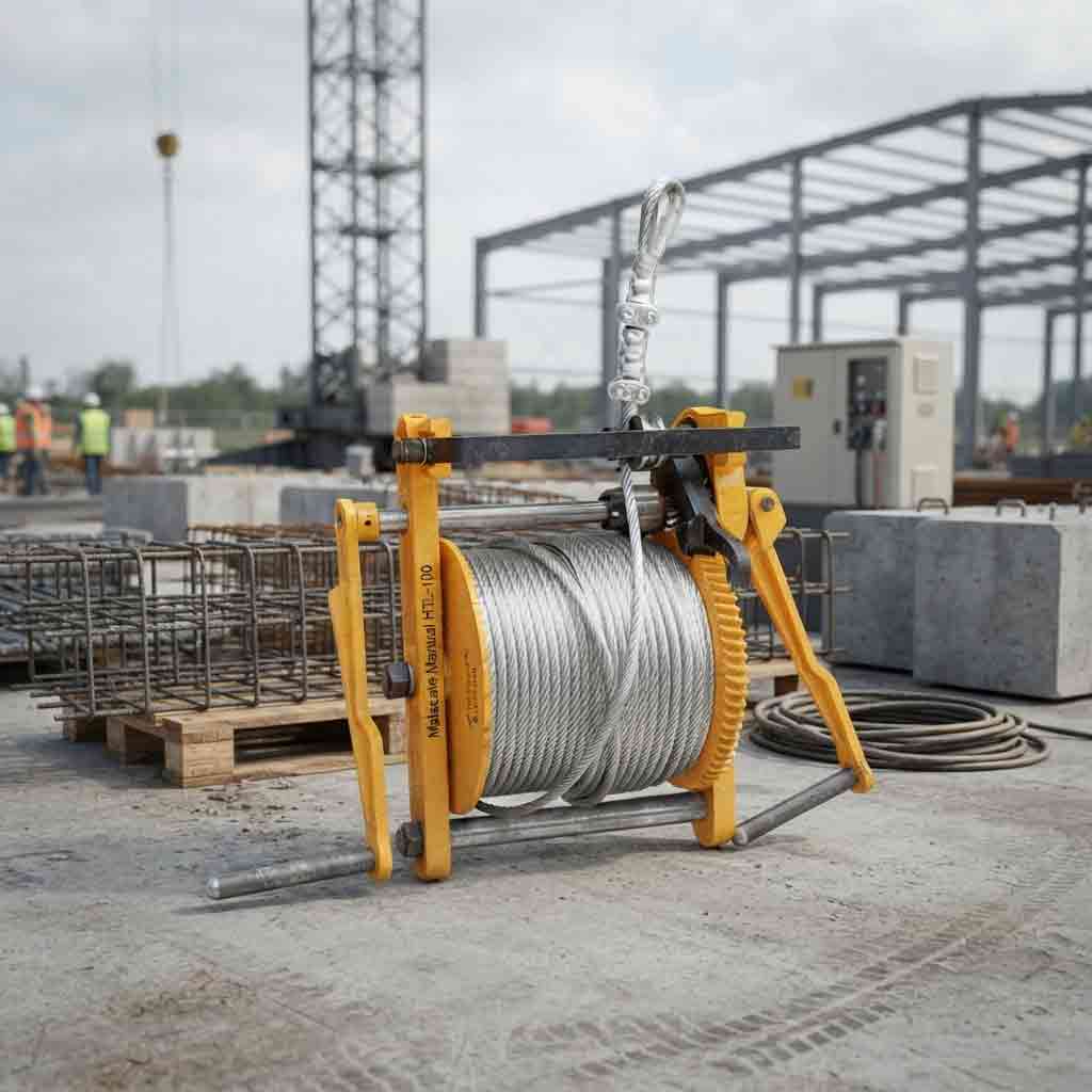 Malacate manual para hamaca con 100 mts de cable